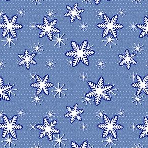 Holiday Snowflakes in Blue