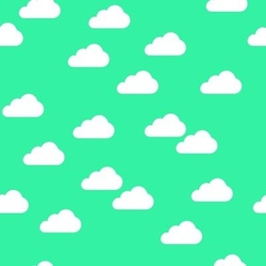 clouds on green sky