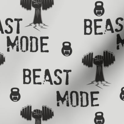Beast mode, gym and fitness, kettlebells and crossfit, weight lifting