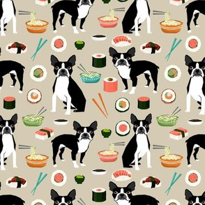 boston terrier sushi fabric cute japanese food design kawaii crafts and sewing