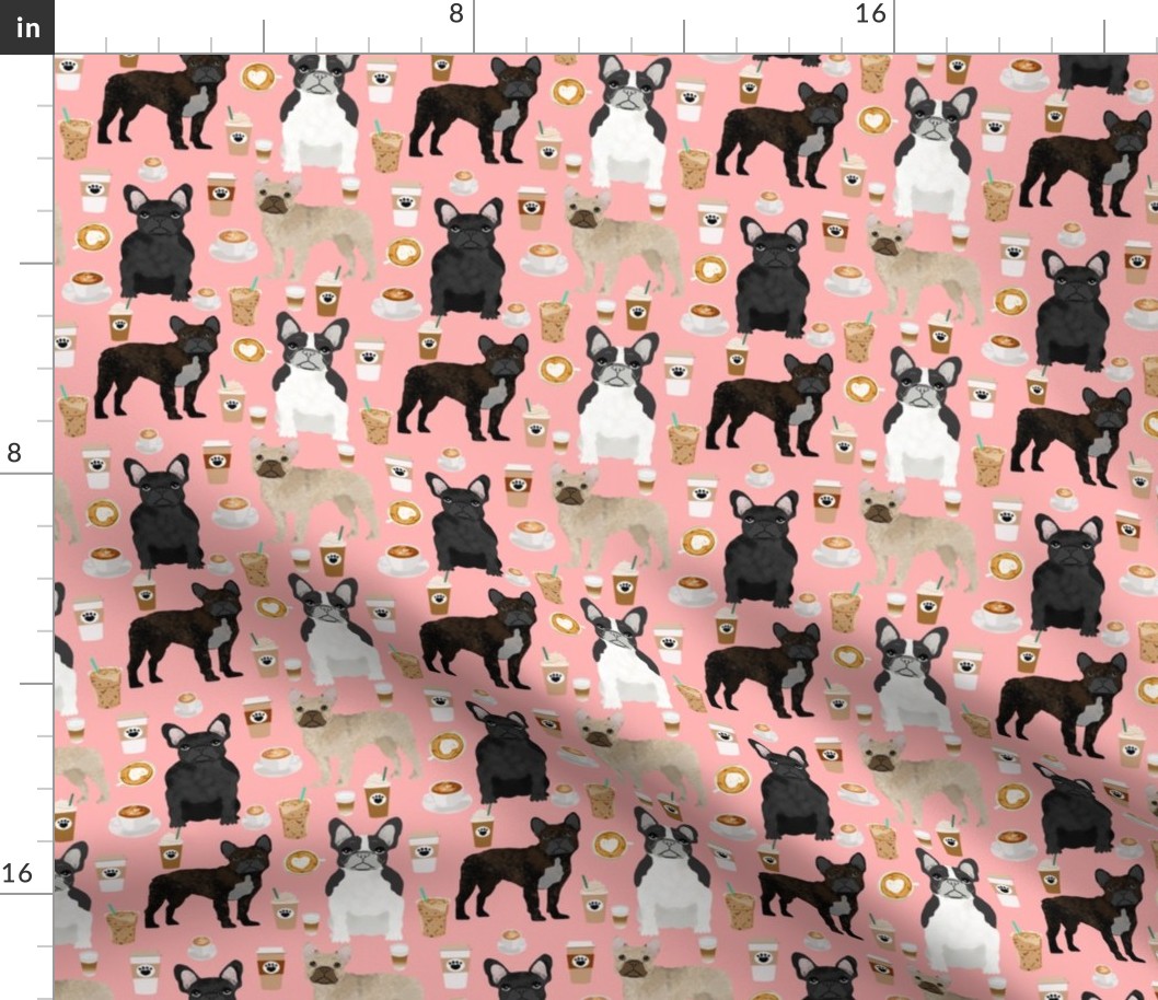 french bulldogs coffee cute frenchies fabric best french bulldog designs