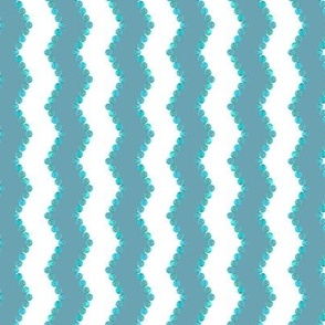 Turquoise Beaded Chevron Faded Teal 150L