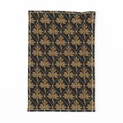 Elizabeth I. Phoenix Portrait Fabric- Black/Gold - No Pearls