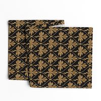 Elizabeth I. Phoenix Portrait Fabric- Black/Gold - No Pearls