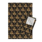 Elizabeth I. Phoenix Portrait Fabric- Black/Gold - No Pearls