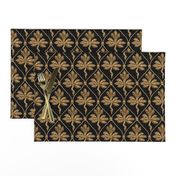 Elizabeth I. Phoenix Portrait Fabric- Black/Gold - No Pearls