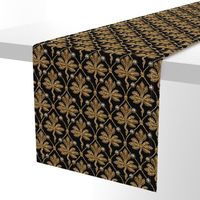 Elizabeth I. Phoenix Portrait Fabric- Black/Gold - With Pearls