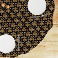 Elizabeth I. Phoenix Portrait Fabric- Black/Gold - With Pearls