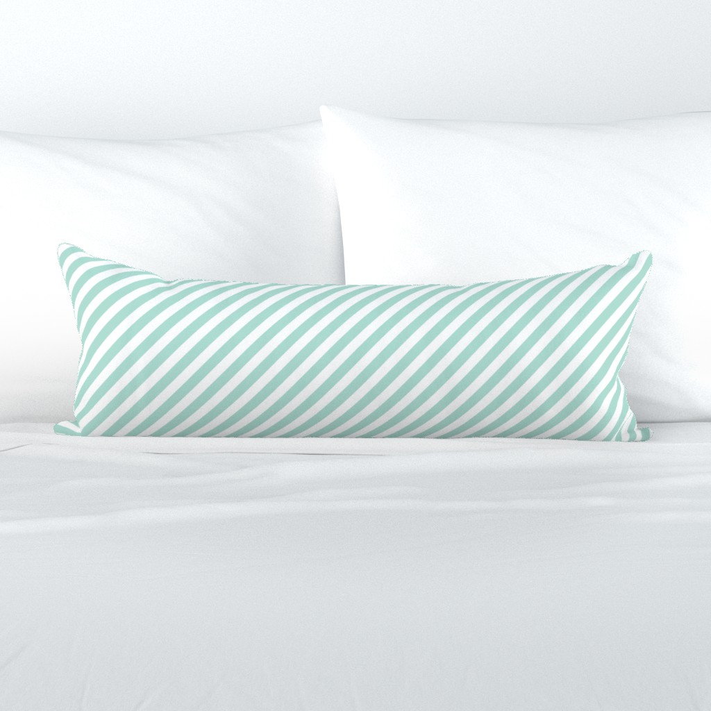 aqua diagonal stripes