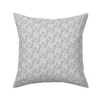 Hearts Anatomical White on Gray SMALL