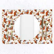 red_fox_snow_day_dish_towel