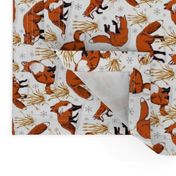 red_fox_snow_day_dish_towel