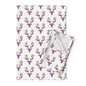 Vibrant Floral Boho Deer Pattern