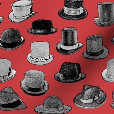 Vintage Men's Hats // Red