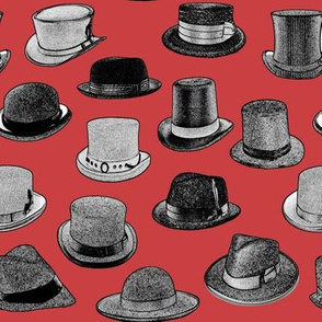 Vintage Men's Hats // Red