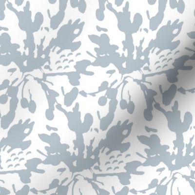 17-13T Dusty French Blue White Abstract Floral _ Miss Chiff Designs 