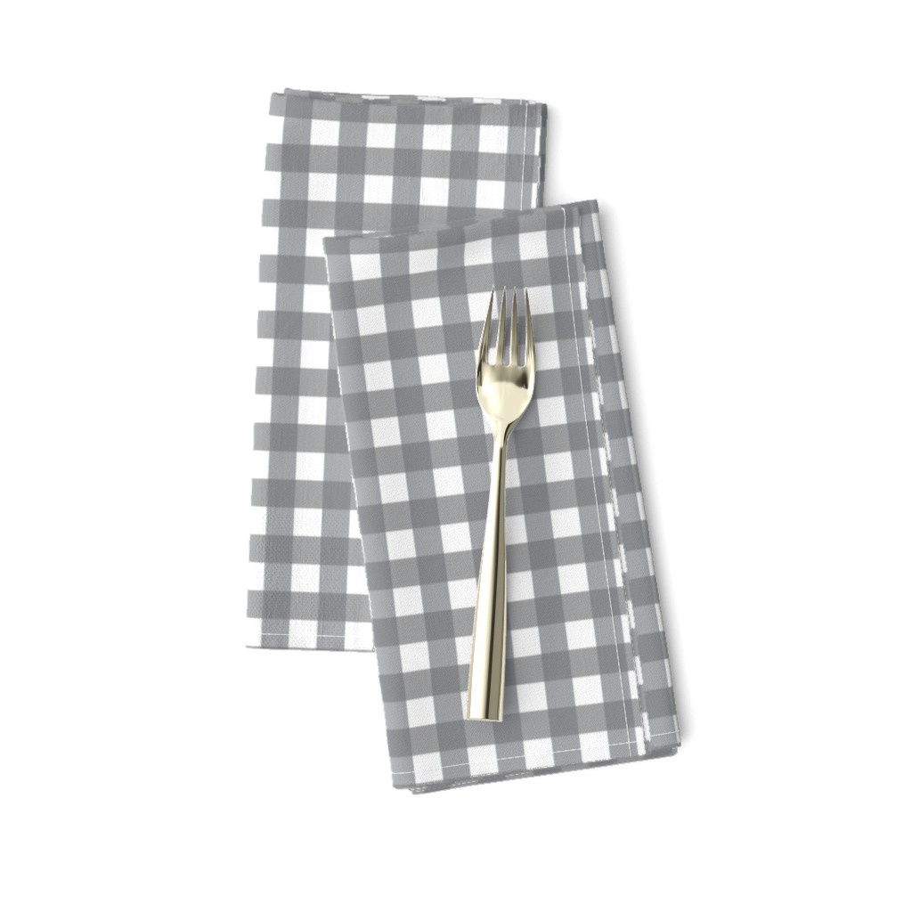 Traditional Classic Check Gingham || White and Gray grey Neutral Home Decor Tartan _ Miss Chiff designs