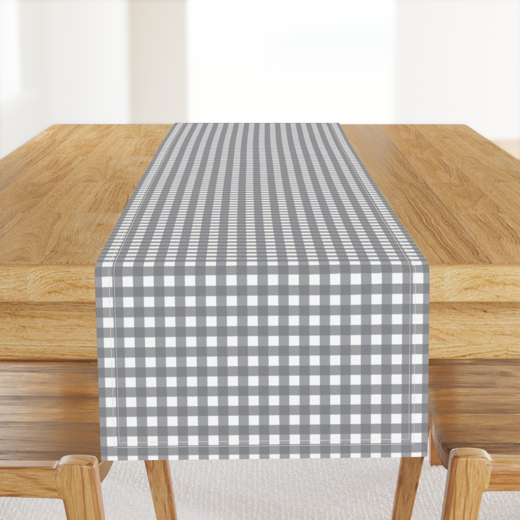 Traditional Classic Check Gingham || White and Gray grey Neutral Home Decor Tartan _ Miss Chiff designs