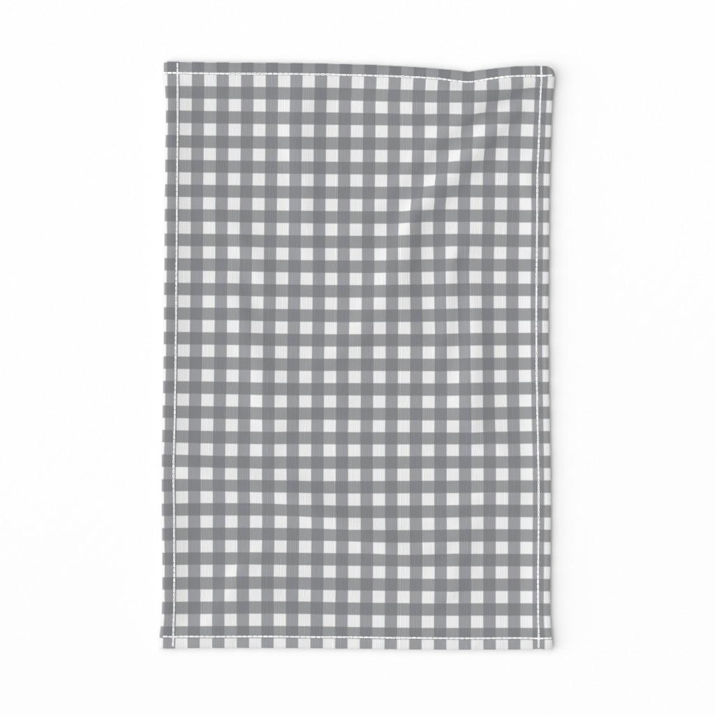 Traditional Classic Check Gingham || White and Gray grey Neutral Home Decor Tartan _ Miss Chiff designs