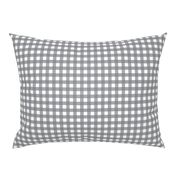 Traditional Classic Check Gingham || White and Gray grey Neutral Home Decor Tartan _ Miss Chiff designs