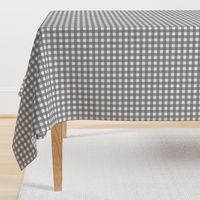 Traditional Classic Check Gingham || White and Gray grey Neutral Home Decor Tartan _ Miss Chiff designs