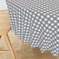 Traditional Classic Check Gingham || White and Gray grey Neutral Home Decor Tartan _ Miss Chiff designs