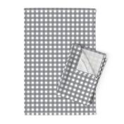 Traditional Classic Check Gingham || White and Gray grey Neutral Home Decor Tartan _ Miss Chiff designs