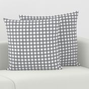 Traditional Classic Check Gingham || White and Gray grey Neutral Home Decor Tartan _ Miss Chiff designs