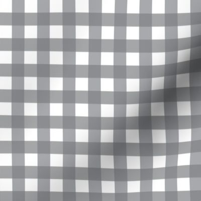 Traditional Classic Check Gingham || White and Gray grey Neutral Home Decor Tartan _ Miss Chiff designs