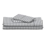 Traditional Classic Check Gingham || White and Gray grey Neutral Home Decor Tartan _ Miss Chiff designs