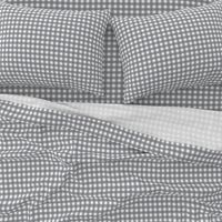 Traditional Classic Check Gingham || White and Gray grey Neutral Home Decor Tartan _ Miss Chiff designs