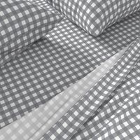 Traditional Classic Check Gingham || White and Gray grey Neutral Home Decor Tartan _ Miss Chiff designs