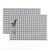 Traditional Classic Check Gingham || White and Gray grey Neutral Home Decor Tartan _ Miss Chiff designs