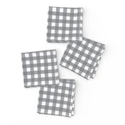 Traditional Classic Check Gingham || White and Gray grey Neutral Home Decor Tartan _ Miss Chiff designs