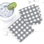 Traditional Classic Check Gingham || White and Gray grey Neutral Home Decor Tartan _ Miss Chiff designs