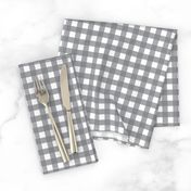 Traditional Classic Check Gingham || White and Gray grey Neutral Home Decor Tartan _ Miss Chiff designs