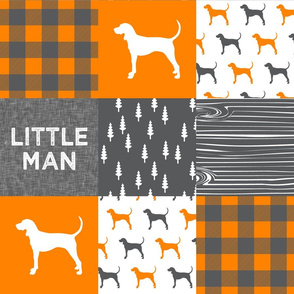 Little Man || grey custom orange coonhound