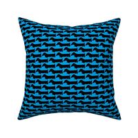 Dachshund 2 black & blue / Dog Print 