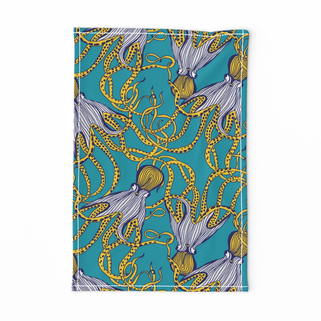 Octapus Teal & Yellow