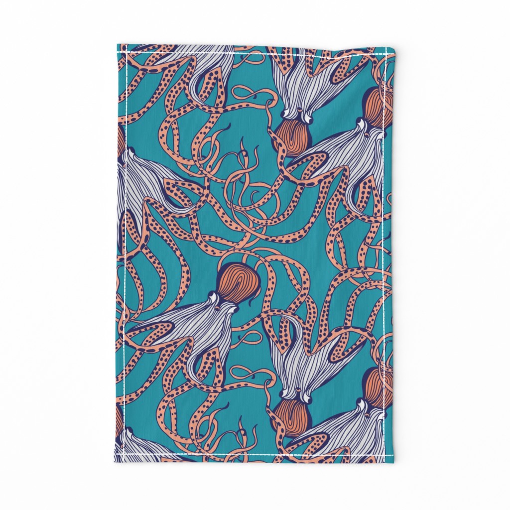 Octapus Teal & Coral