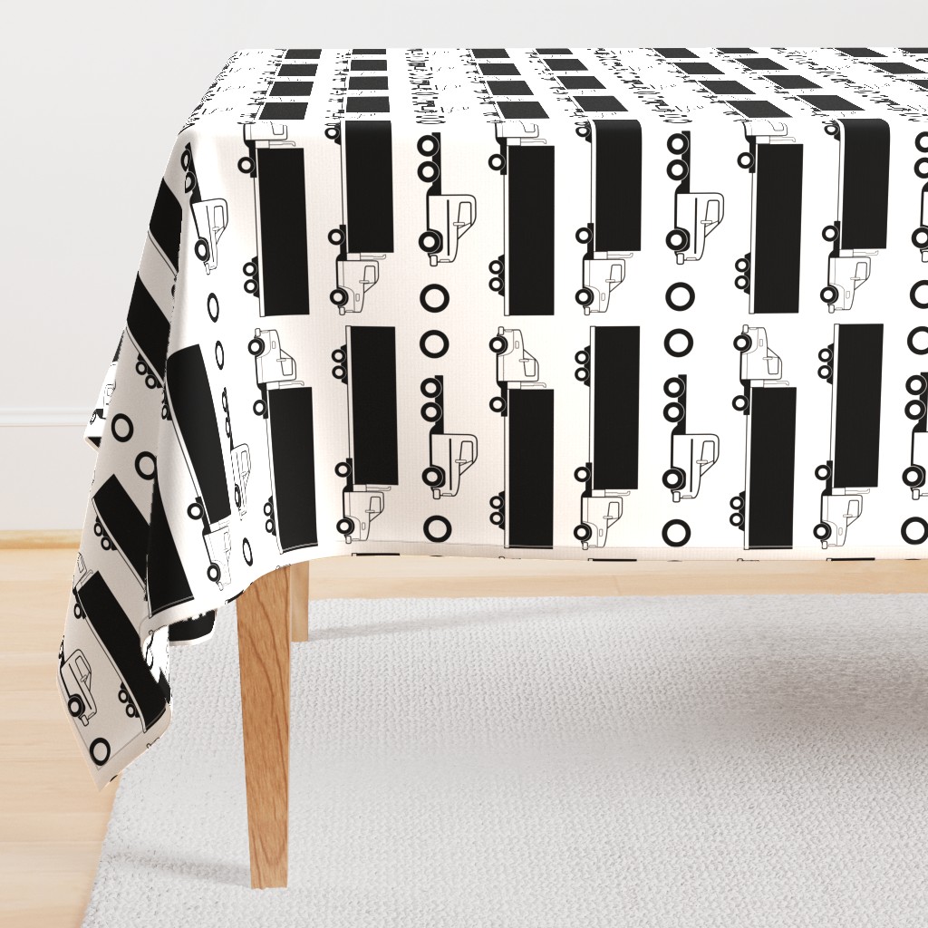 Black and White Truck Fabric