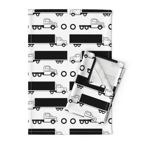 Black and White Truck Fabric