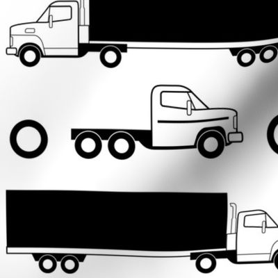 Black and White Truck Fabric