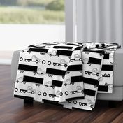 Black and White Truck Fabric