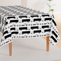 Black and White Truck Fabric