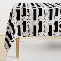 Black and White Truck Fabric