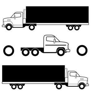 Black and White Truck Fabric
