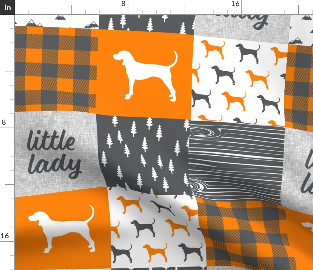 Little Lady || custom orange and grey coonhound