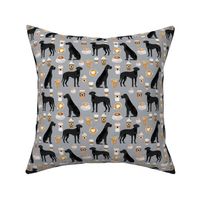 great dane coffee fabric grey cute dogs design black great danes design