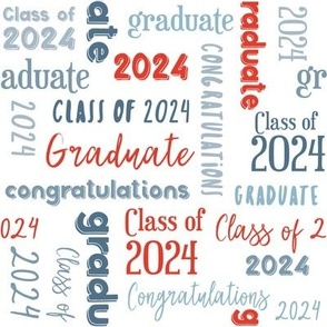 Class of 2022 Graduation in Blue, Gray and Red © Jennifer Garrett